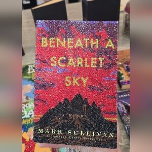 'Beneath a Scarlet Sky' Paperback Book Cover Bedazzled/ Jeweled / Rhinestone